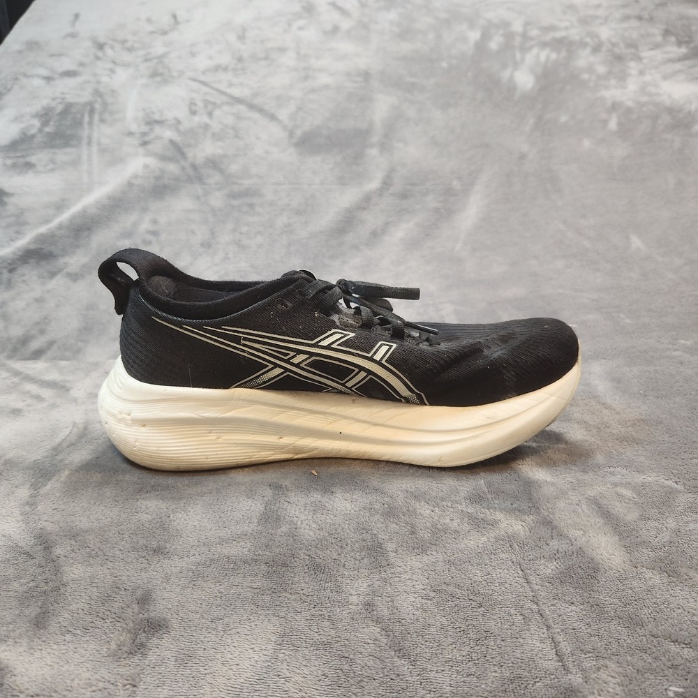 Asics Shoes Womens 8 Black Gel Nimbus 27 Sneakers Athleisure 1012B753 - Picture 2 of 9